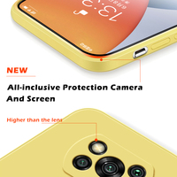 Poco X3 Pro Pocox3 Pro Case kwadratowy płynny silikonowy aparat osłona obiektywu miękka pokrywa dla Xiaomi Poco X3 X 3 Pro NFC gt Pocox3 Pro 3